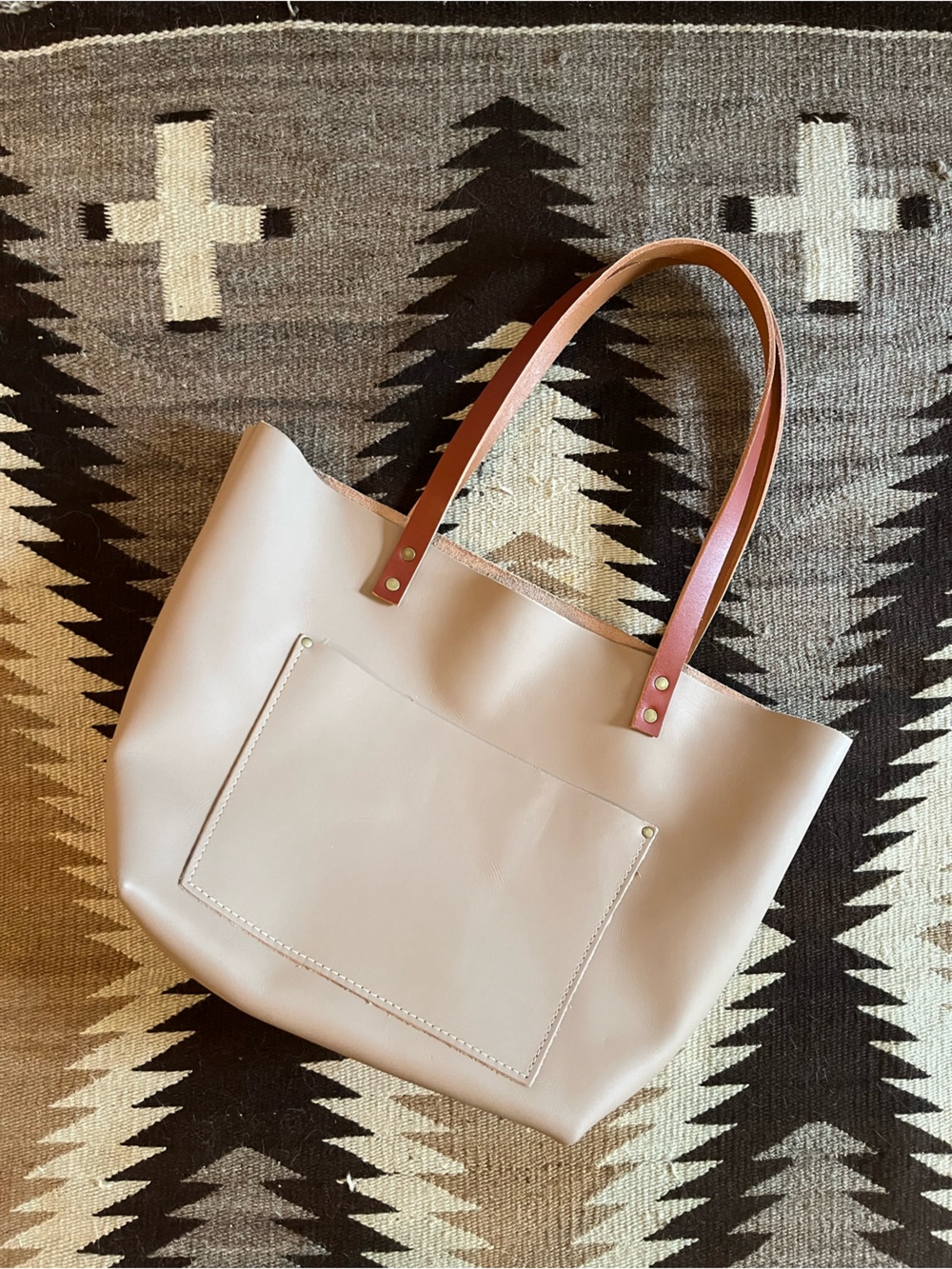Large Portland Leather Goods tote View 4